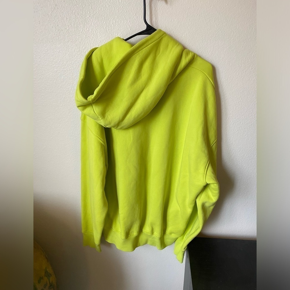 Zara x Rhuigi Men's Lime Green Hoodie Sweatshirt Size XL Pullover Streetwear - Picture 6 of 11